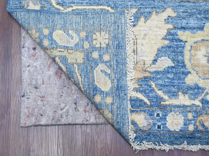 9'9" x 9'10" New Hand Knotted Blue Wool Square Oriental Rug - MOA10222633