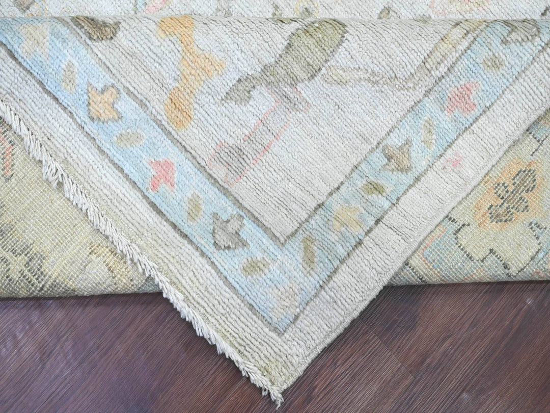 7'11" x 10'1" New Hand Knotted Grey Wool Rectangle Oriental Rug - MOA10222634