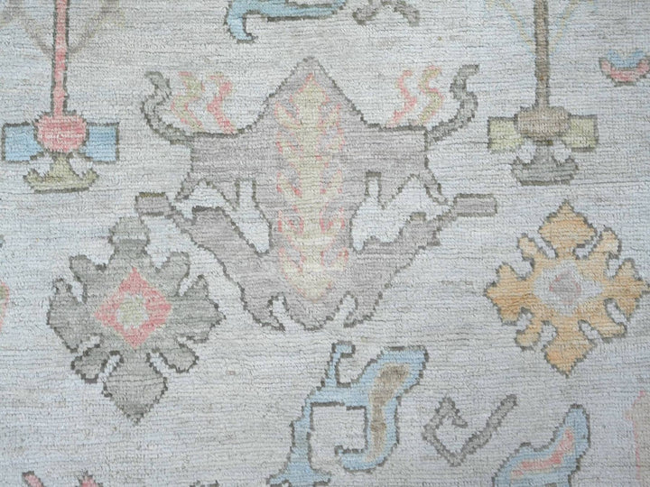 7'11" x 10'1" New Hand Knotted Grey Wool Rectangle Oriental Rug - MOA10222634