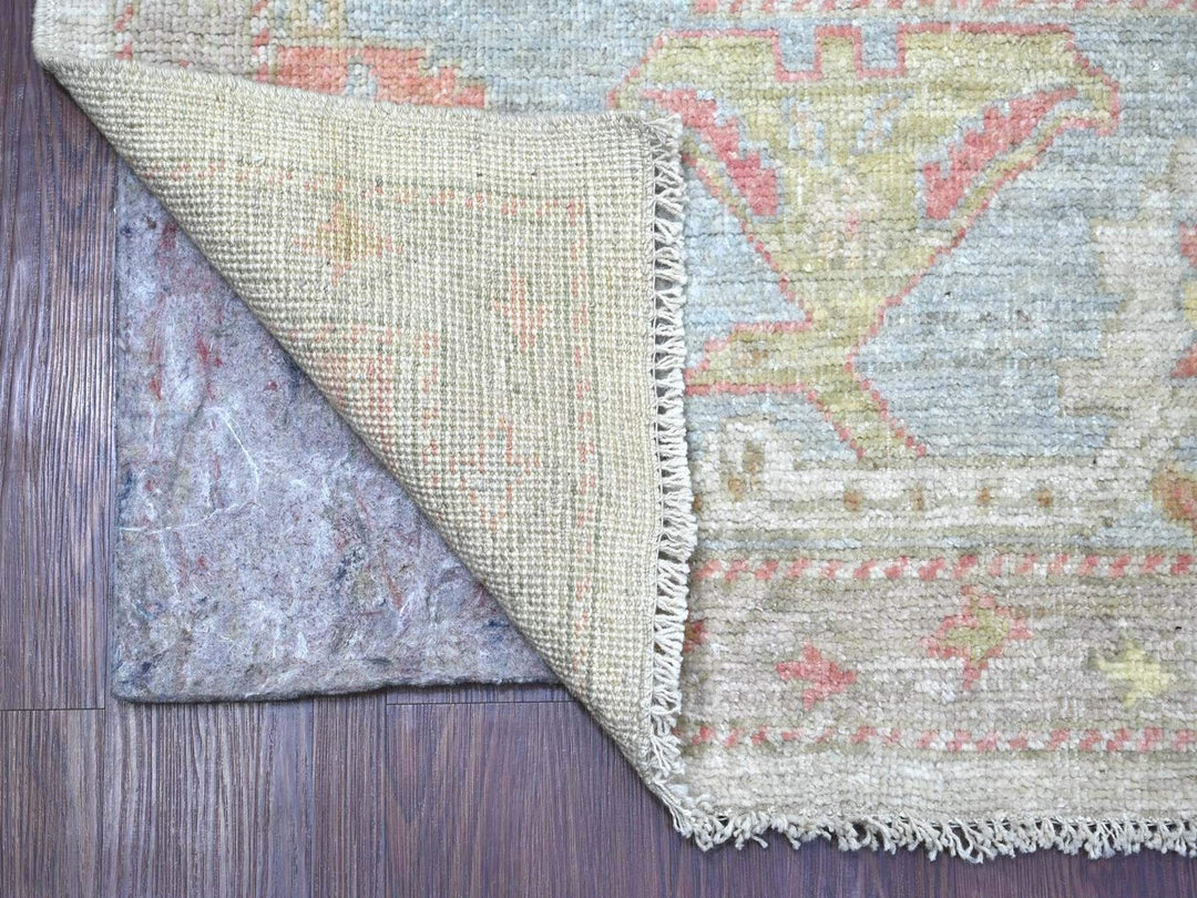 7'11" x 9'10" New Hand Knotted Grey Wool Rectangle Oriental Rug - MOA10222637