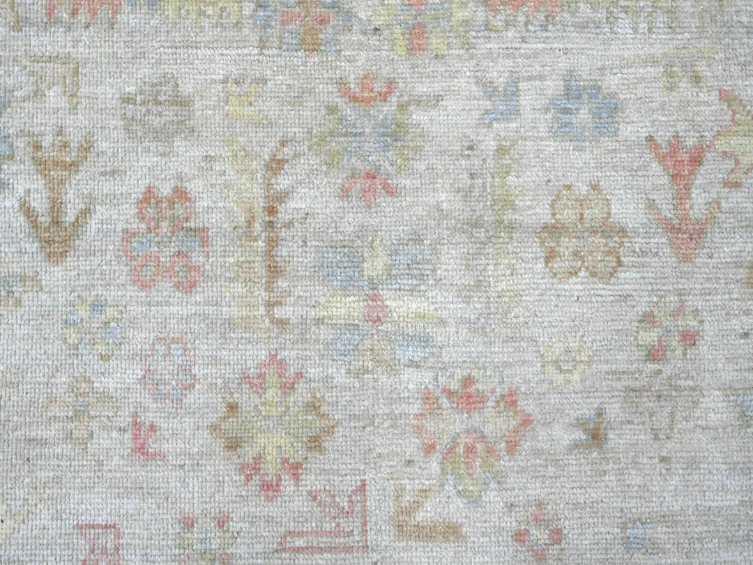 7'11" x 9'10" New Hand Knotted Grey Wool Rectangle Oriental Rug - MOA10222637
