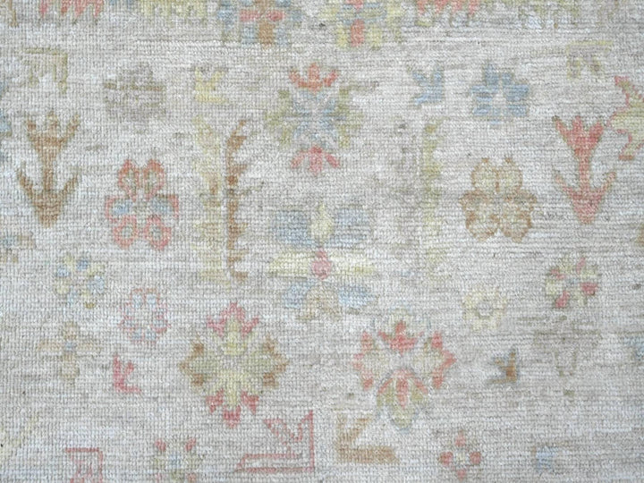 7'11" x 9'10" New Hand Knotted Grey Wool Rectangle Oriental Rug - MOA10222637
