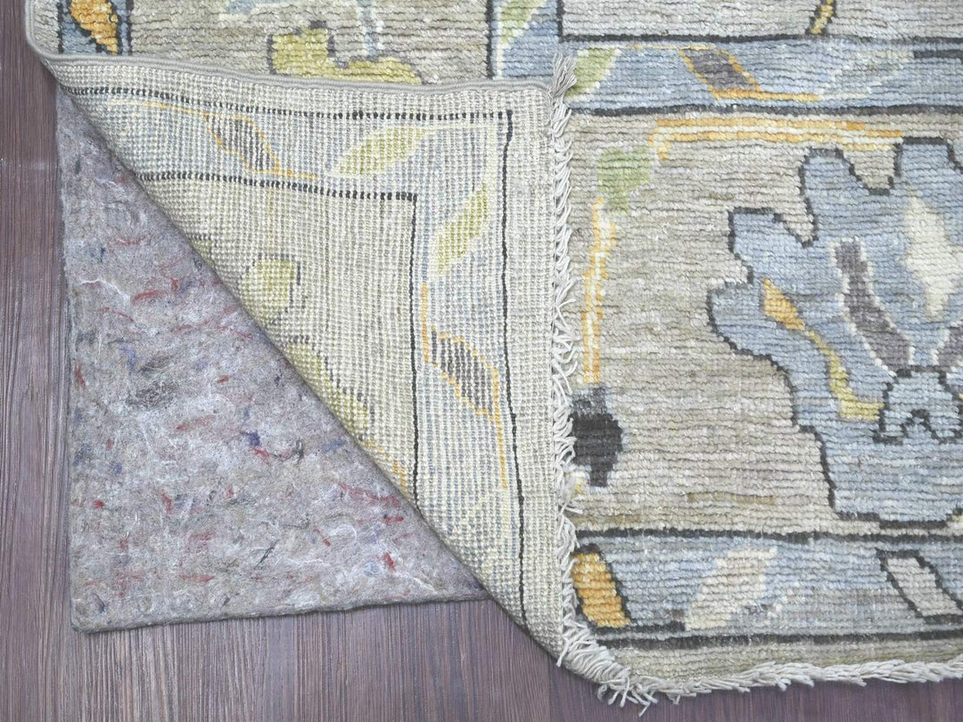 8'1" x 9'7" New Hand Knotted Grey Wool Rectangle Oriental Rug - MOA10222638