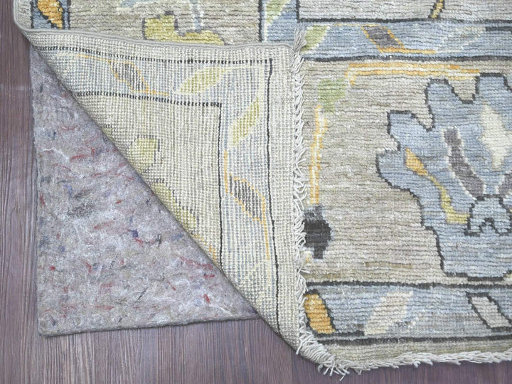 8'1" x 9'7" New Hand Knotted Grey Wool Rectangle Oriental Rug - MOA10222638