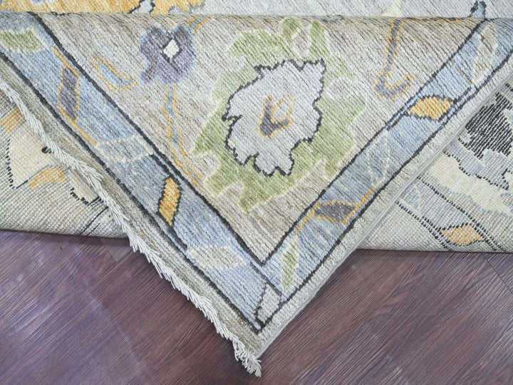 8'1" x 9'7" New Hand Knotted Grey Wool Rectangle Oriental Rug - MOA10222638