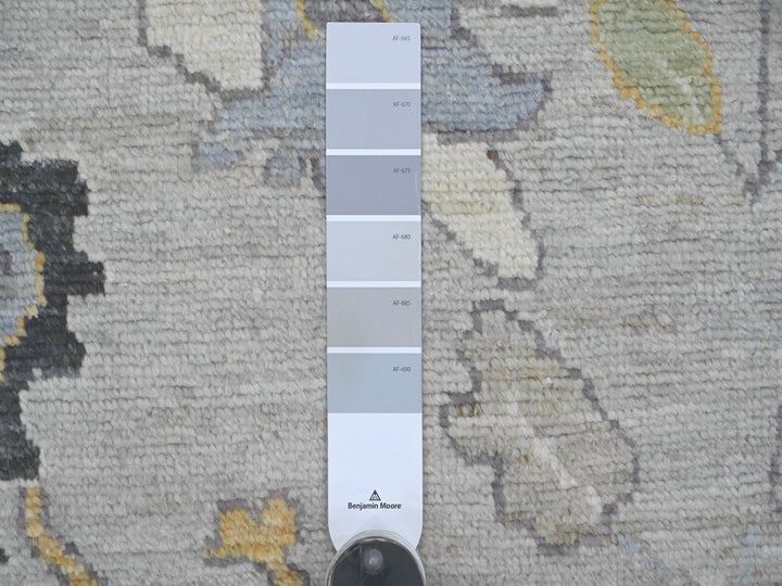 8'1" x 9'7" New Hand Knotted Grey Wool Rectangle Oriental Rug - MOA10222638