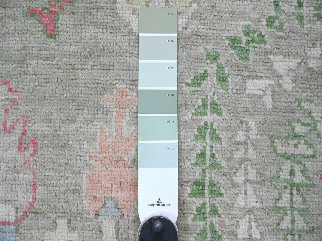 8'0" x 9'8" New Hand Knotted Green Wool Rectangle Oriental Rug - MOA10222641