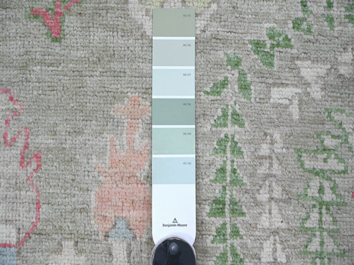 8'0" x 9'8" New Hand Knotted Green Wool Rectangle Oriental Rug - MOA10222641