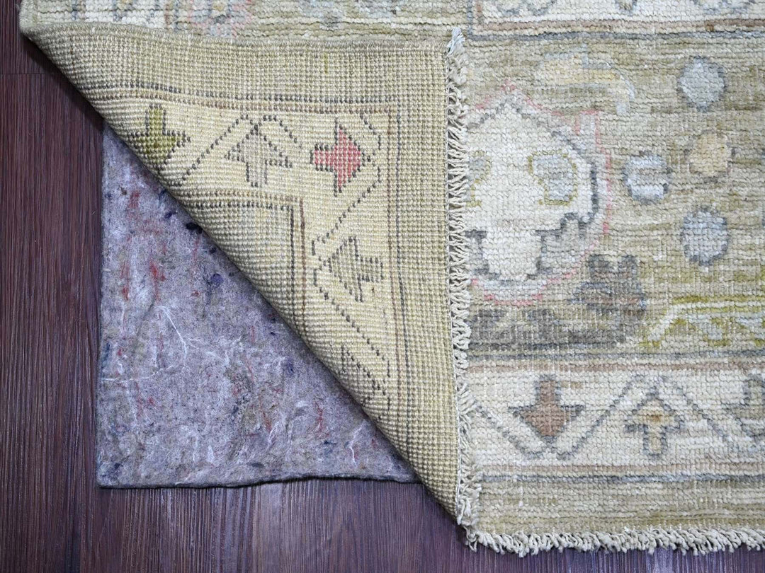 10'0" x 13'11" New Hand Knotted Green Wool Rectangle Oriental Rug - MOA10222643