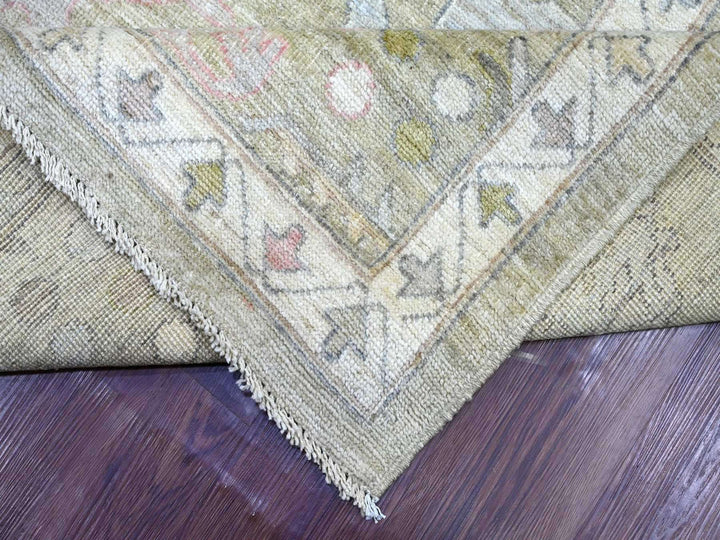 10'0" x 13'11" New Hand Knotted Green Wool Rectangle Oriental Rug - MOA10222643