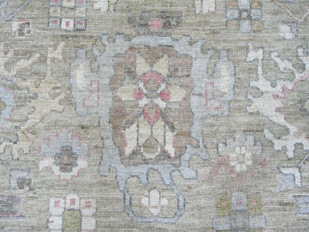 10'0" x 13'11" New Hand Knotted Green Wool Rectangle Oriental Rug - MOA10222643