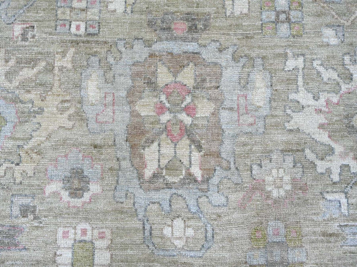 10'0" x 13'11" New Hand Knotted Green Wool Rectangle Oriental Rug - MOA10222643