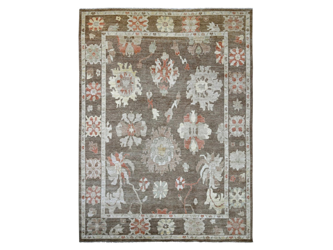 10'0" x 13'5" New Hand Knotted Brown Wool Rectangle Oriental Rug - MOA10222644