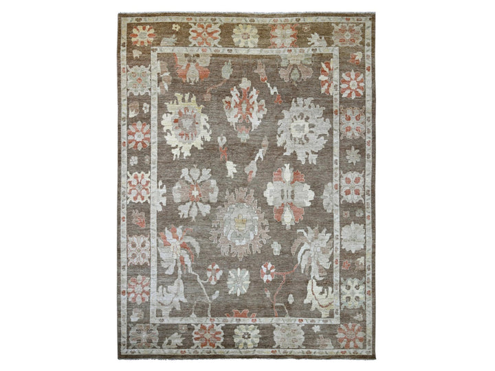 10'0" x 13'5" New Hand Knotted Brown Wool Rectangle Oriental Rug - MOA10222644