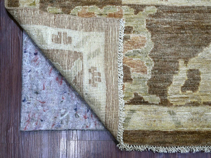 10'0" x 13'5" New Hand Knotted Brown Wool Rectangle Oriental Rug - MOA10222644