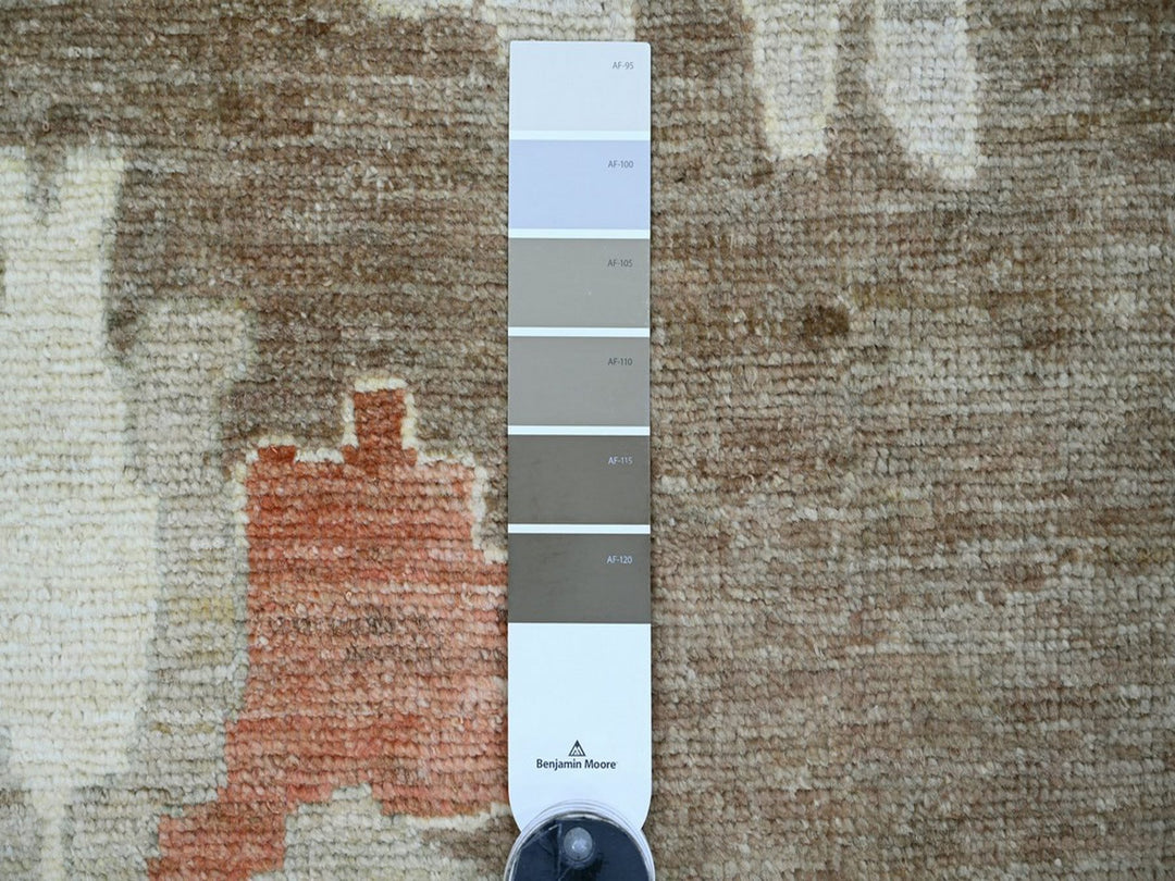 10'0" x 13'5" New Hand Knotted Brown Wool Rectangle Oriental Rug - MOA10222644