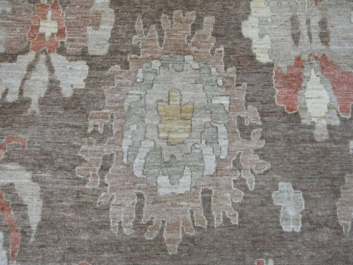 10'0" x 13'5" New Hand Knotted Brown Wool Rectangle Oriental Rug - MOA10222644