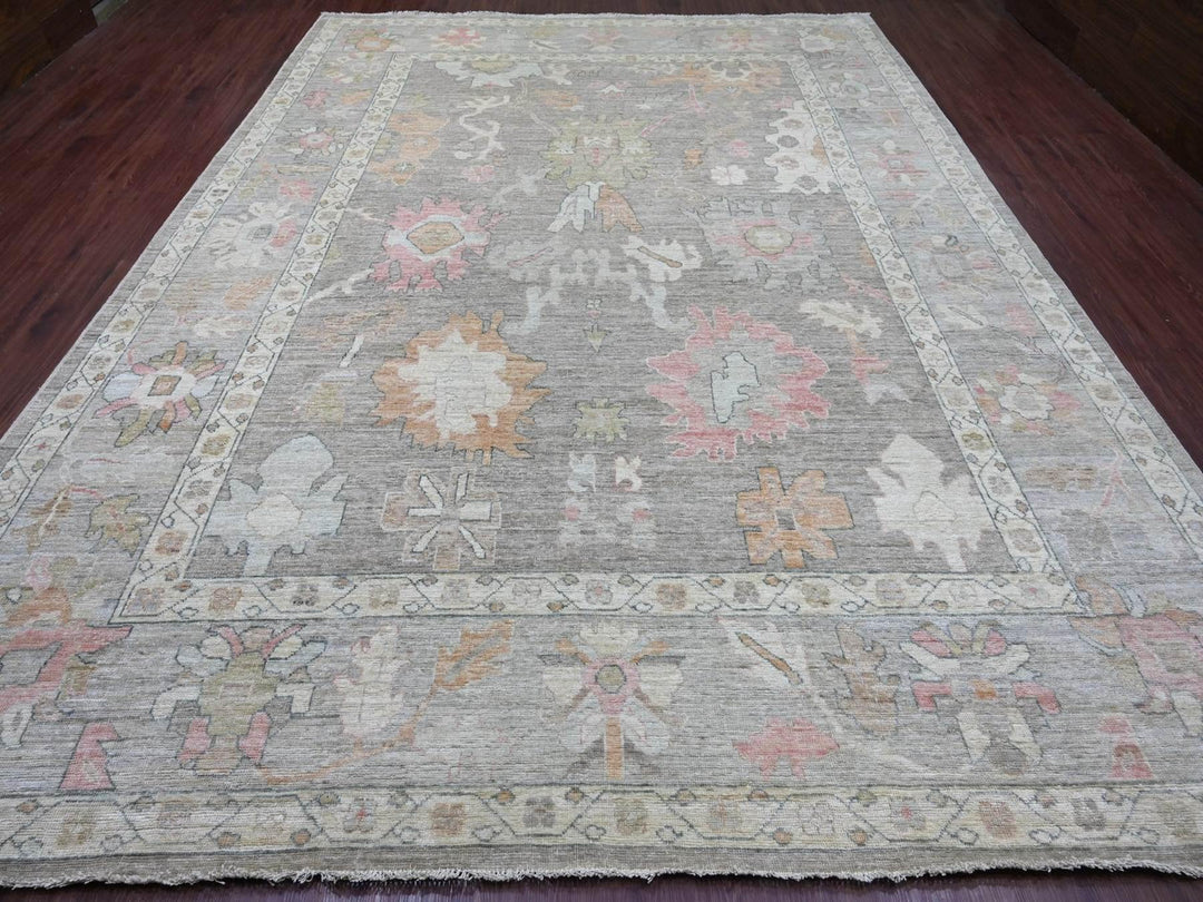 10'0" x 13'6" New Hand Knotted Brown Wool Rectangle Oriental Rug - MOA10222646