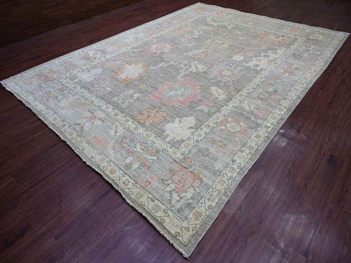 10'0" x 13'6" New Hand Knotted Brown Wool Rectangle Oriental Rug - MOA10222646