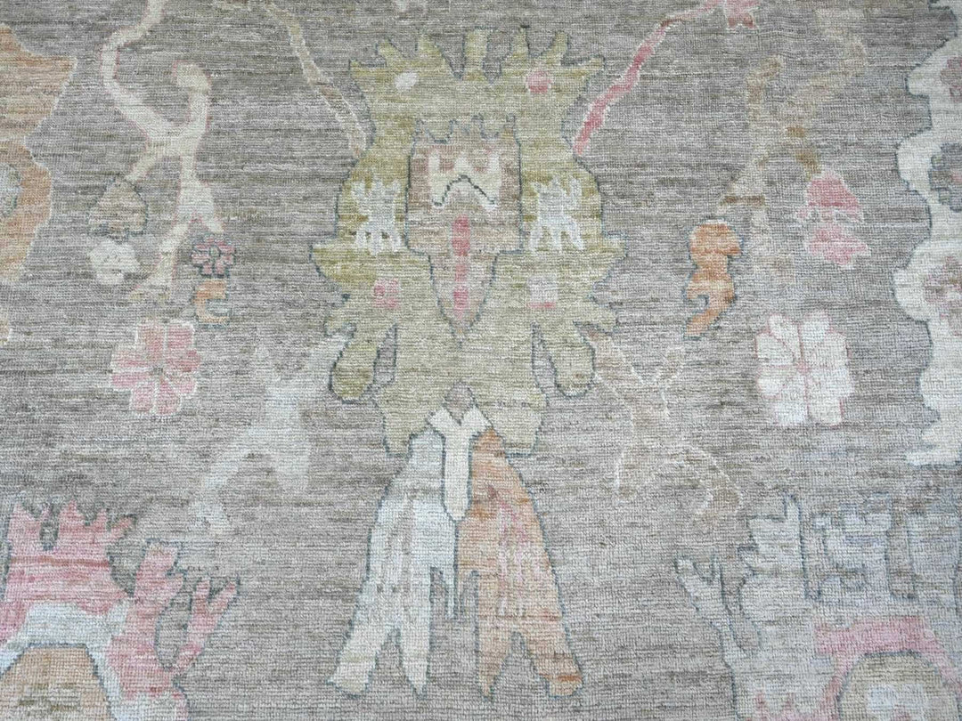10'0" x 13'6" New Hand Knotted Brown Wool Rectangle Oriental Rug - MOA10222646