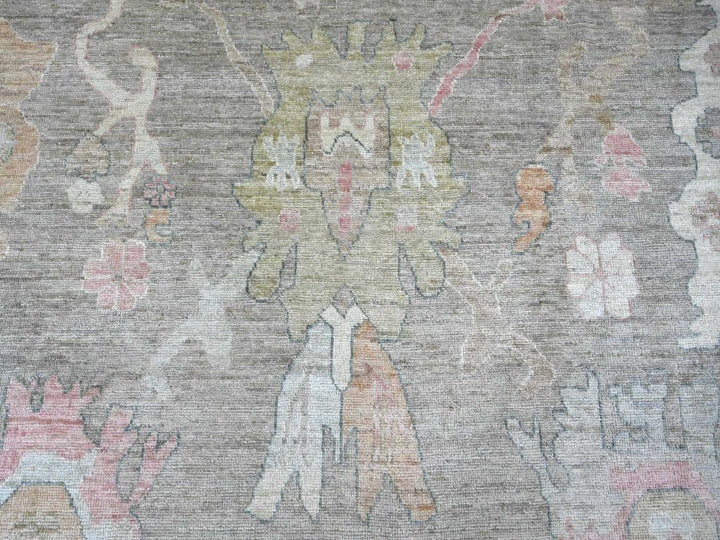 10'0" x 13'6" New Hand Knotted Brown Wool Rectangle Oriental Rug - MOA10222646