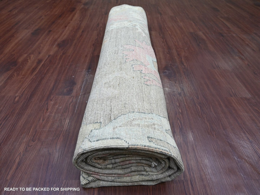 10'0" x 13'6" New Hand Knotted Brown Wool Rectangle Oriental Rug - MOA10222646