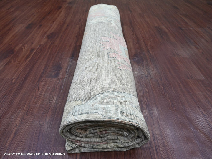 10'0" x 13'6" New Hand Knotted Brown Wool Rectangle Oriental Rug - MOA10222646