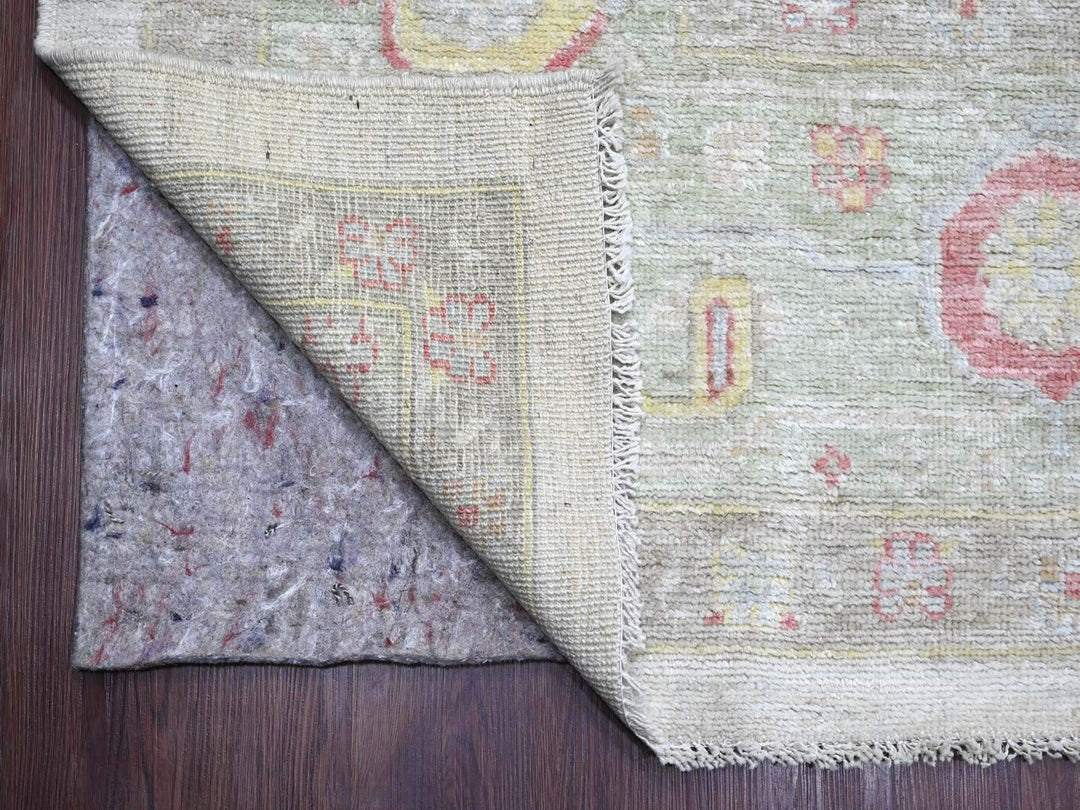 9'11" x 13'9" New Hand Knotted Grey Wool Rectangle Oriental Rug - MOA10222647