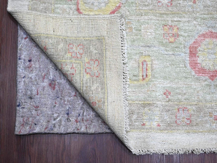 9'11" x 13'9" New Hand Knotted Grey Wool Rectangle Oriental Rug - MOA10222647