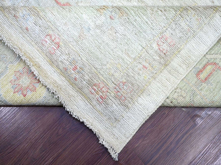 9'11" x 13'9" New Hand Knotted Grey Wool Rectangle Oriental Rug - MOA10222647
