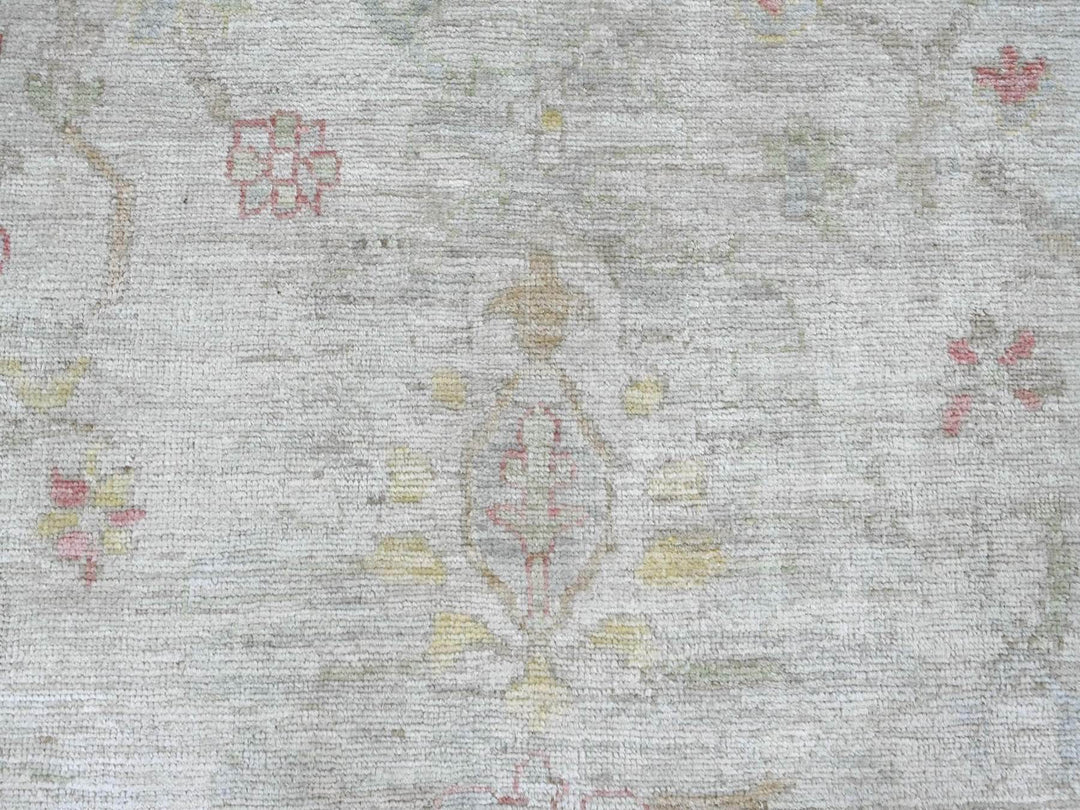 9'11" x 13'9" New Hand Knotted Grey Wool Rectangle Oriental Rug - MOA10222647
