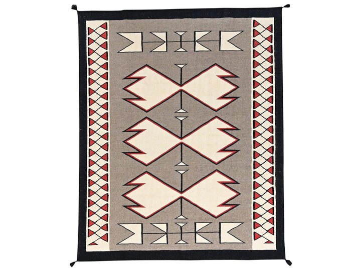 8'1" x 10'0" New Hand Woven Brown Wool Rectangle Oriental Rug - MOA1022264