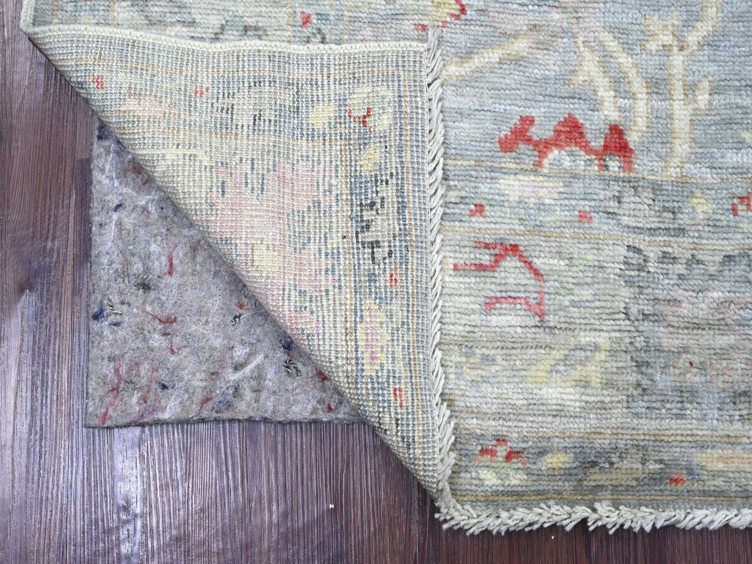 5'0" x 6'9" New Hand Knotted Grey Wool Rectangle Oriental Rug - MOA10222650