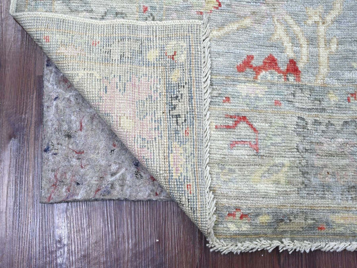5'0" x 6'9" New Hand Knotted Grey Wool Rectangle Oriental Rug - MOA10222650