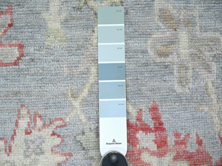 5'0" x 6'9" New Hand Knotted Grey Wool Rectangle Oriental Rug - MOA10222650