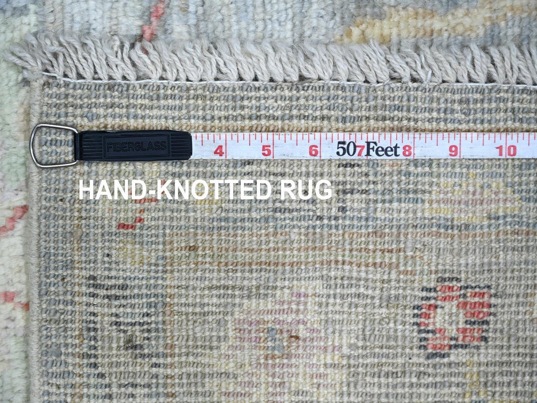 5'0" x 6'9" New Hand Knotted Grey Wool Rectangle Oriental Rug - MOA10222650