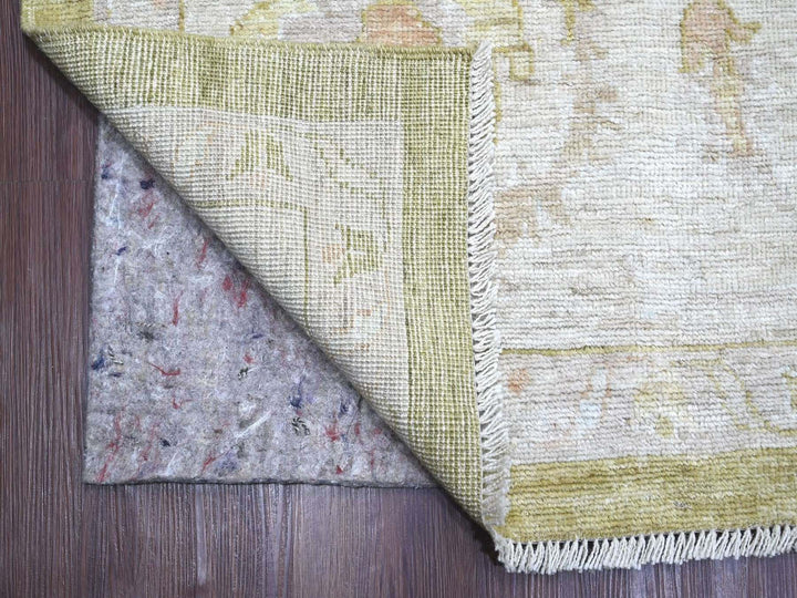 10'1" x 13'7" New Hand Knotted Green Wool Rectangle Oriental Rug - MOA10222651