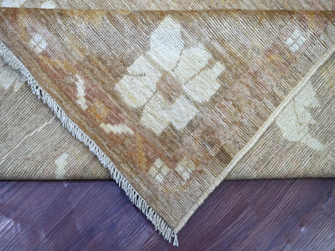 9'11" x 13'8" New Hand Knotted Brown Wool Rectangle Oriental Rug - MOA10222656