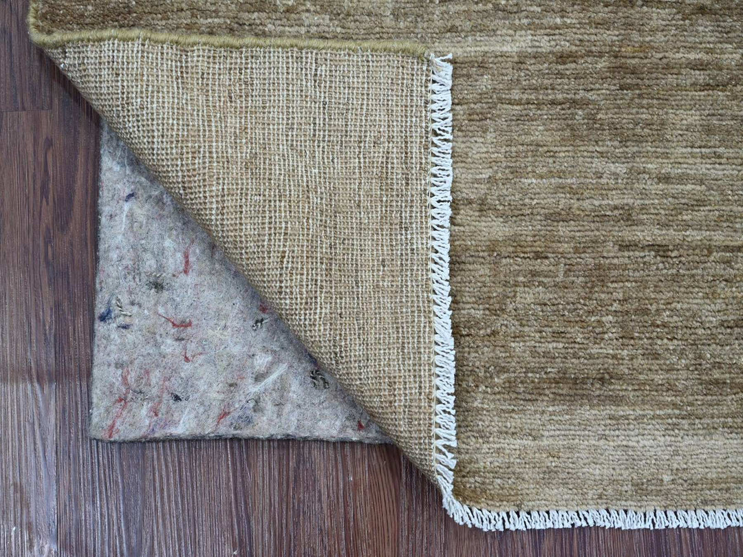 2'5" x 5'7" New Hand Knotted Brown Wool Runner Oriental Rug - MOA10222660