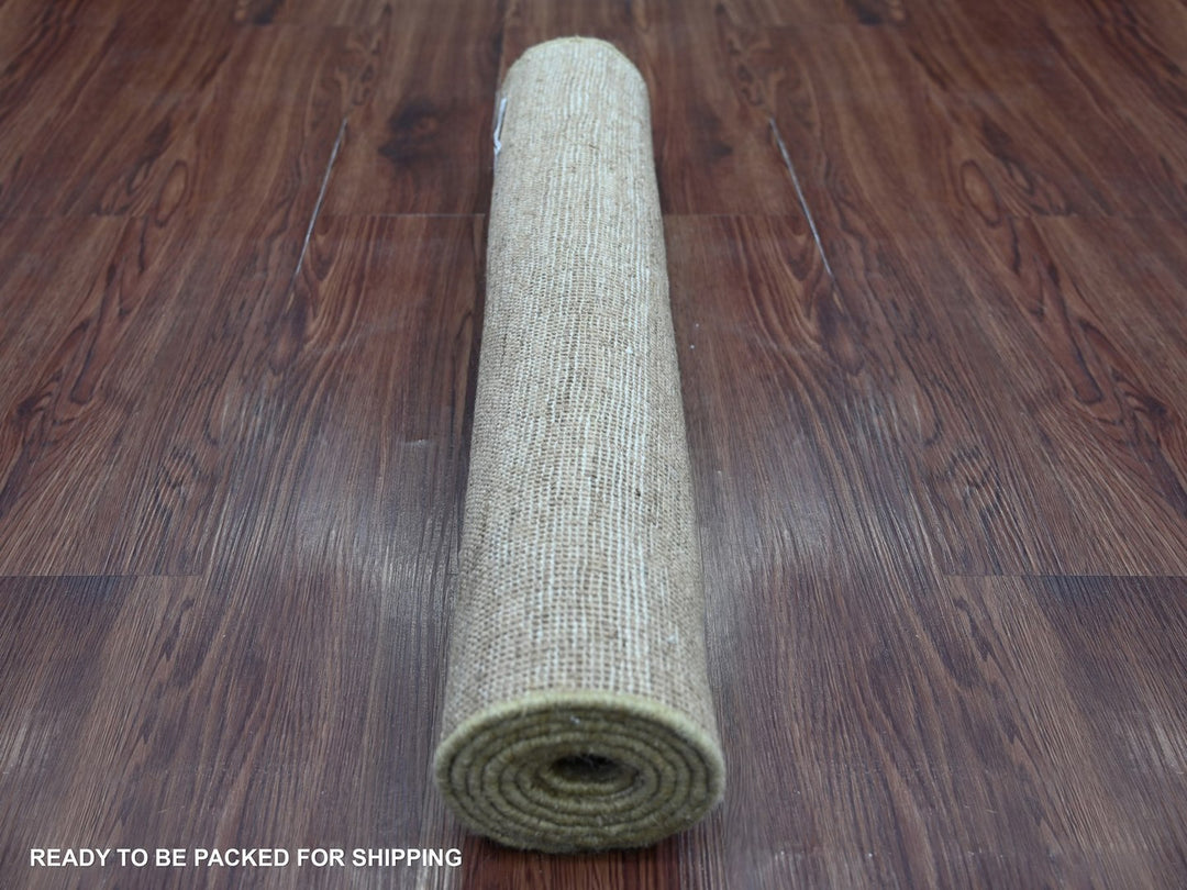 2'5" x 5'7" New Hand Knotted Brown Wool Runner Oriental Rug - MOA10222660