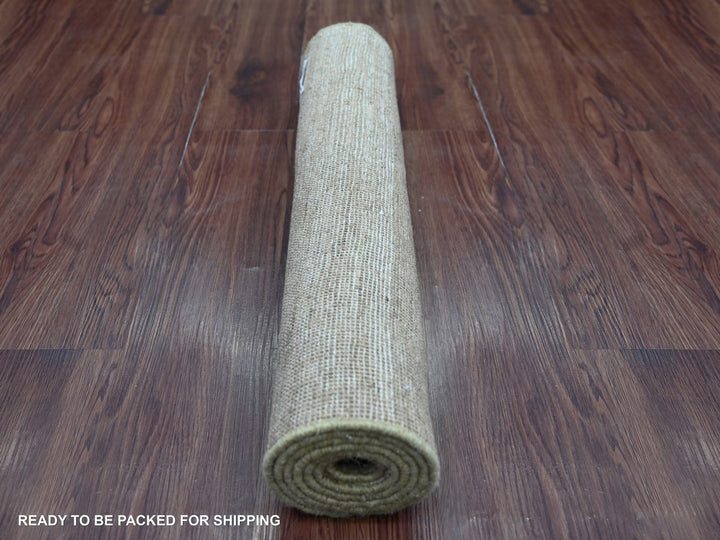 2'5" x 5'7" New Hand Knotted Brown Wool Runner Oriental Rug - MOA10222660