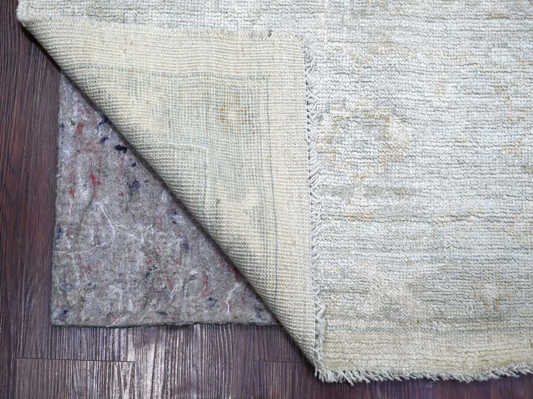 10'0" x 13'2" New Hand Knotted Ivory Wool Rectangle Oriental Rug - MOA10222668