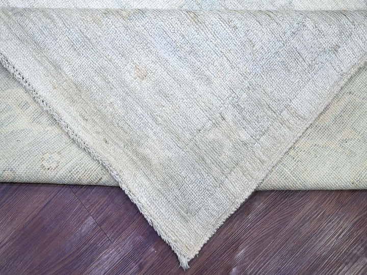 10'0" x 13'2" New Hand Knotted Ivory Wool Rectangle Oriental Rug - MOA10222668