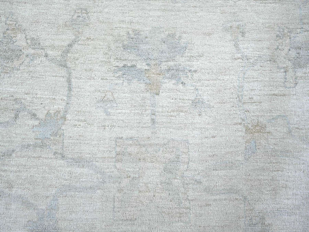 10'0" x 13'2" New Hand Knotted Ivory Wool Rectangle Oriental Rug - MOA10222668