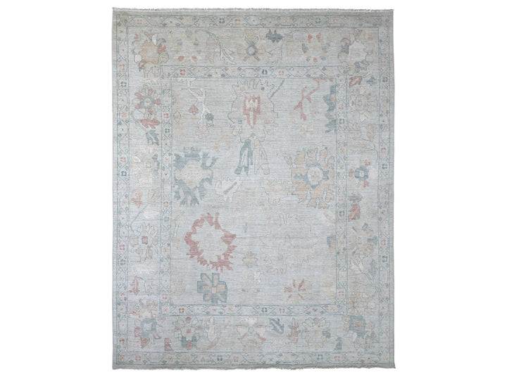 8'10" x 11'5" New Hand Knotted Blue Wool Rectangle Oriental Rug - MOA10222669
