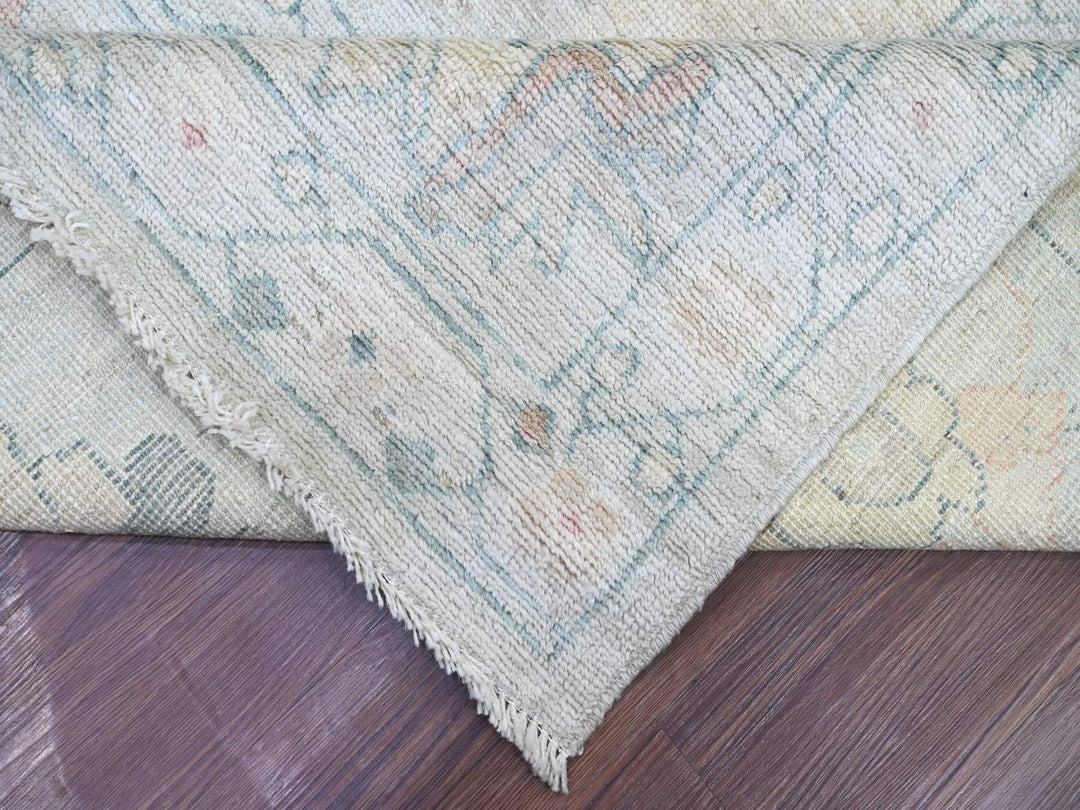 8'10" x 11'5" New Hand Knotted Blue Wool Rectangle Oriental Rug - MOA10222669