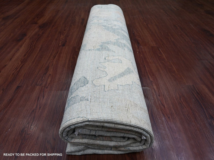 8'10" x 11'5" New Hand Knotted Blue Wool Rectangle Oriental Rug - MOA10222669