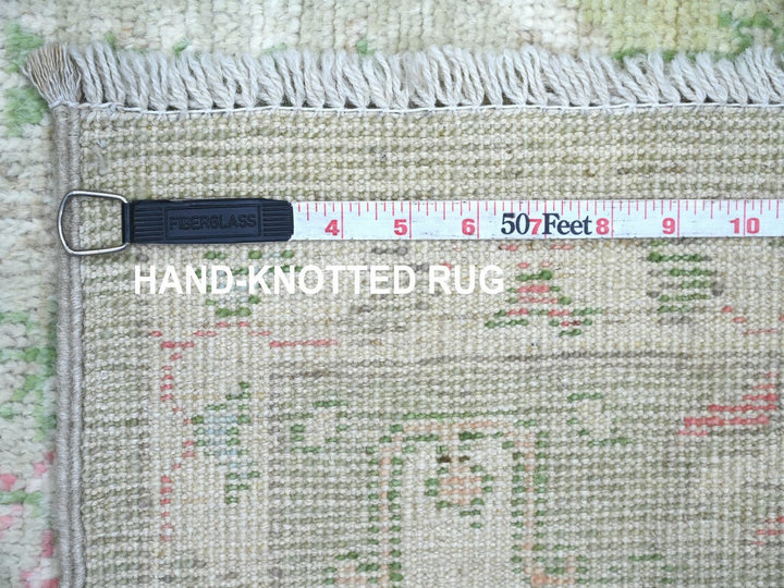 5'0" x 7'1" New Hand Knotted Green Wool Rectangle Oriental Rug - MOA10222670