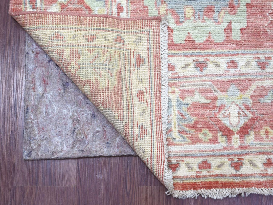 6'0" x 8'7" New Hand Knotted Pink Wool Rectangle Oriental Rug - MOA10222672