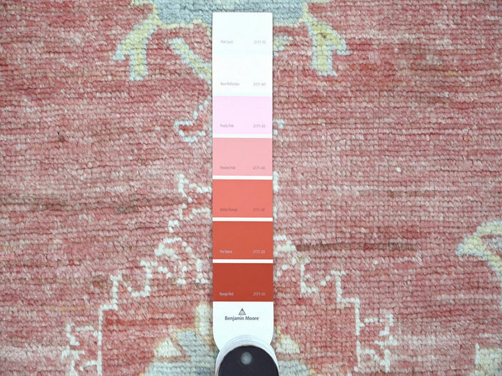 6'0" x 8'7" New Hand Knotted Pink Wool Rectangle Oriental Rug - MOA10222672